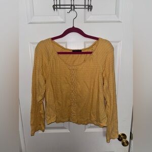 American Eagle Yellow Long Sleeve Top